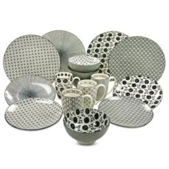 Kombiservice New Style Black 16tlg.