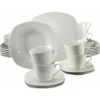 CreaTable Kombiservice »Amelie«, (Set, 30 Tlg., Kaffeeservice Und Tafelservice Im Set, Für 6 Personen), Service, Weiß, Quadratische Form, Mikrowellengeeignet -Creatable a305892e1d39edb553021503c34b7d21