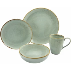 CreaTable Kombiservice »NATURE COLLECTION Scandic«, (Set, 16 Tlg., Kaffeeservice Und Tafelservice Im Set, Für 4 Personen), Service, Naturfarben Mit Sprenkeln, Spülmaschinengeeignet -Creatable a8b7dccb49fc41d27ec521feeb22ff46