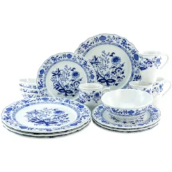 CreaTable Kombiservice »Flora«, (Set, 16 Tlg., Kaffeeservice Und Tafelservice Im Set, Für 4 Personen), Service, Porzellan, Nostalgischer Manufakturstil, Made In Europe