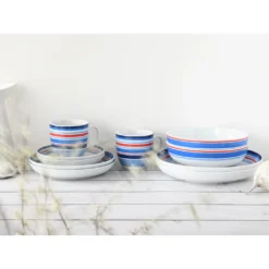 CreaTable Kombiservice »Coast Line«, (Set, 10 Tlg., Kaffeeservice Und Tafelservice Im Set, Für 2 Personen), Service, Mit Bänder-Dekor, Made In Europe -Creatable afd8d499eee06d3b170987c38ad46e25