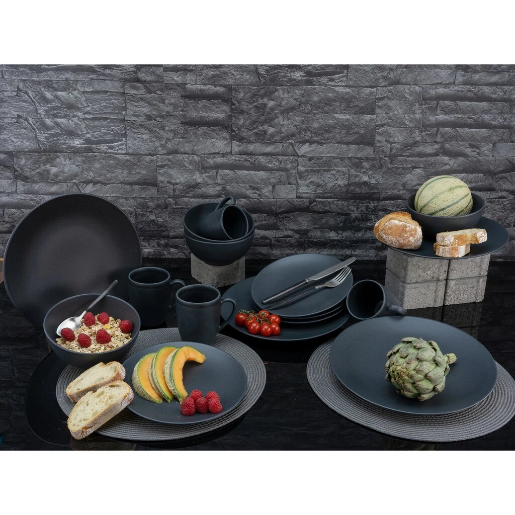CreaTable Kombiservice »Soft Touch Black«, (Set, 16 tlg., Kaffeeservice und Tafelservice im Set, für 4 Personen), Service, schwarz, seidenmatte Glasur, Made in Europe CreaTable Kombiservice »Soft Touch Black«, (Set, 16 Tlg., Kaffeeservice Und Tafelservice Im Set, Für 4 Personen), Service, Schwarz, Seidenmatte Glasur, Made In Europe -Creatable b28cd3d4f8bd86ff2ef4bdc042131a8e