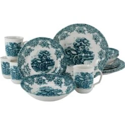 CreaTable Kombiservice »Wassermühle«, (Set, 16 Tlg., Kaffeeservice Und Tafelservice Im Set, Für 4 Personen), Service, Klassiker