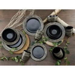 CreaTable Kombiservice »La Gomera«, (Set, 16 Tlg., Kaffeeservice Und Tafelservice Im Set, Für 4 Personen), Service, Schwarz, Moderne Fahnenform 7 CreaTable Kombiservice »La Gomera«, (Set, 16 Tlg., Kaffeeservice Und Tafelservice Im Set, Für 4 Personen), Service, Schwarz, Moderne Fahnenform -Creatable b74c022ad24c78edc027cceaea6367e5