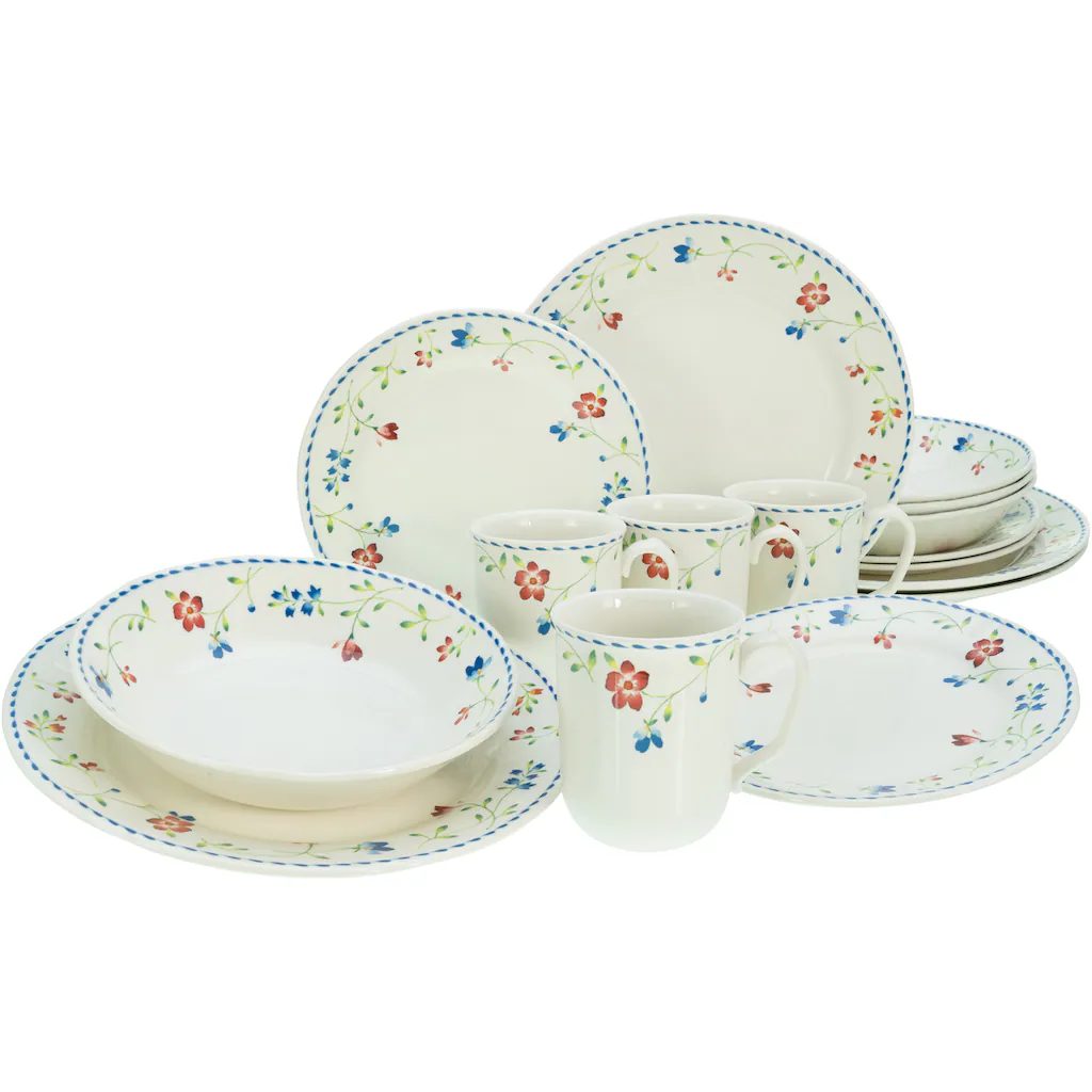 CreaTable Kombiservice »Frida«, (Set, 16 tlg., Kaffeeservice und Tafelservice im Set, für 4 Personen), Service, zarte Blüten, feine Dekoration CreaTable Kombiservice »Frida«, (Set, 16 Tlg., Kaffeeservice Und Tafelservice Im Set, Für 4 Personen), Service, Zarte Blüten, Feine Dekoration -Creatable b84ecfe699e0b26db6f5007137991e8c
