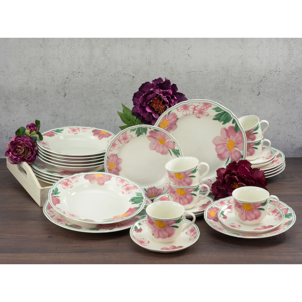 CreaTable Kaffeeservice »Rose«, (Set, 18 tlg., Kaffeegeschirr für 6 Personen), Service, Premium-Porzellan, Made in Europe CreaTable Kaffeeservice »Rose«, (Set, 18 Tlg., Kaffeegeschirr Für 6 Personen), Service, Premium-Porzellan, Made In Europe -Creatable baf8c349e13dff18a553742781c8e231