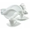 CreaTable Kombiservice »ACACIA«, (Set, 30 Tlg., Kaffeeservice Und Tafelservice Im Set, Für 6 Personen), Service, Weiß, Extravagantes Form, Mikrowellengeeignet -Creatable bef7c91b35b268fddc035b998cbff665