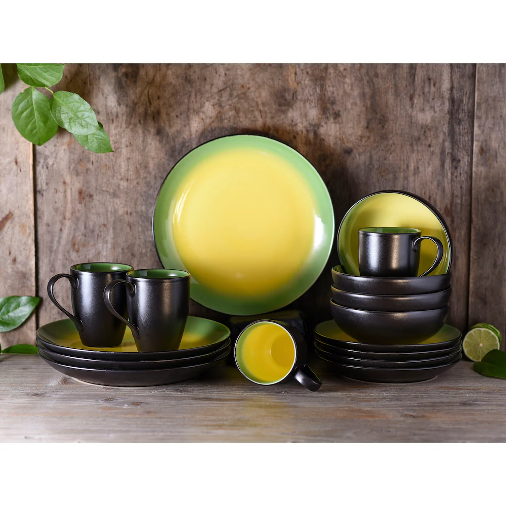 CreaTable Kombiservice »HOT«, (Set, 16 tlg., Kaffeeservice und Tafelservice im Set, für 4 Personen), Service, interessanter Farbverlauf, spülmaschinenfest CreaTable Kombiservice »HOT«, (Set, 16 Tlg., Kaffeeservice Und Tafelservice Im Set, Für 4 Personen), Service, Interessanter Farbverlauf, Spülmaschinenfest -Creatable bfa04dbc3027887a9e20697806cc4afe