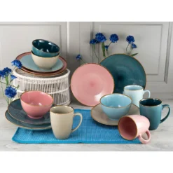 CreaTable Kombiservice »Cosy Day«, (Set, 16 Tlg., Kaffeeservice Und Tafelservice Im Set, Für 4 Personen), Service, Kreisstruktur, In Trendpastell-Farben 6 CreaTable Kombiservice »Cosy Day«, (Set, 16 Tlg., Kaffeeservice Und Tafelservice Im Set, Für 4 Personen), Service, Kreisstruktur, In Trendpastell-Farben -Creatable bfcf4281c7d3d9c9f298523c3e051804