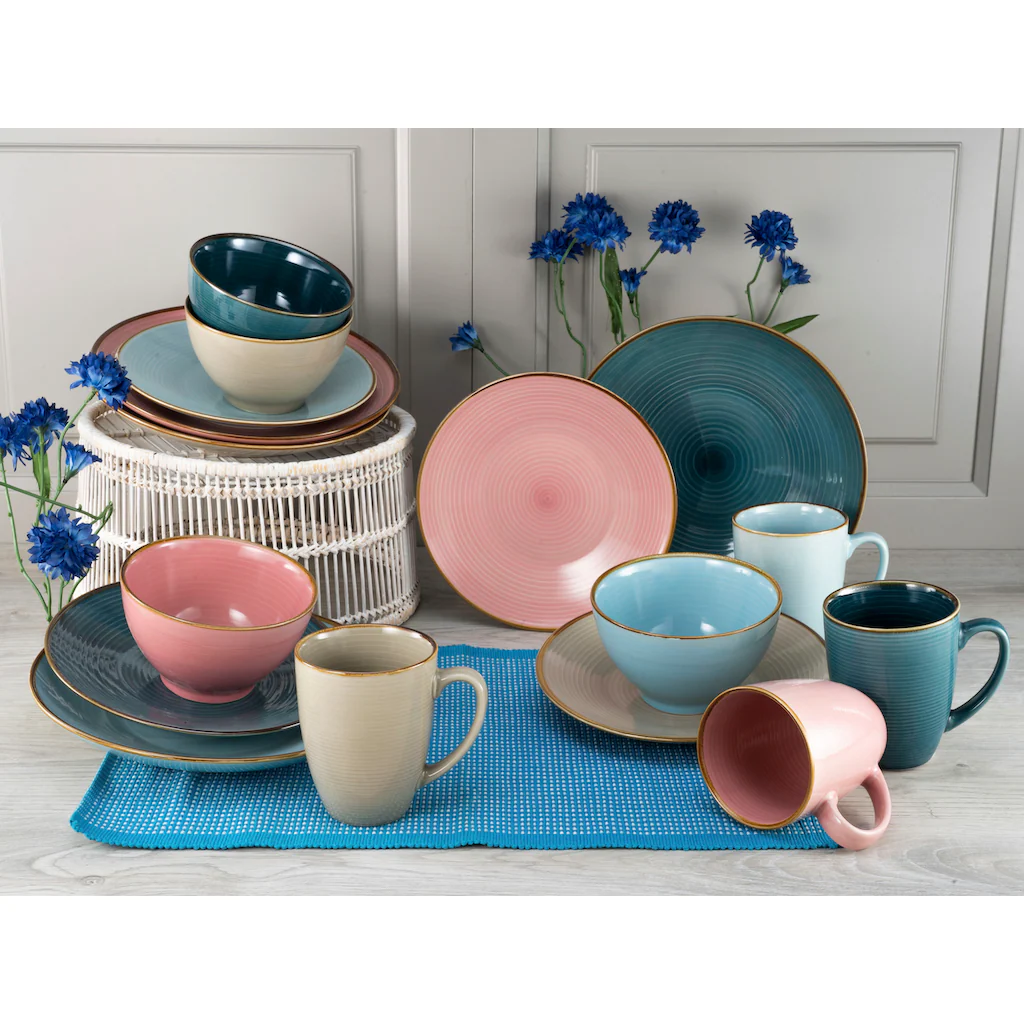 CreaTable Kombiservice »Cosy Day«, (Set, 16 tlg., Kaffeeservice und Tafelservice im Set, für 4 Personen), Service, Kreisstruktur, in Trendpastell-Farben CreaTable Kombiservice »Cosy Day«, (Set, 16 Tlg., Kaffeeservice Und Tafelservice Im Set, Für 4 Personen), Service, Kreisstruktur, In Trendpastell-Farben -Creatable bfcf4281c7d3d9c9f298523c3e051804