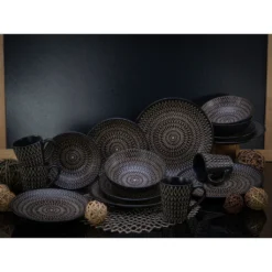 CreaTable Kombiservice »Crafted«, (Set, 16 Tlg., Kaffeeservice Und Tafelservice Im Set, Für 4 Personen), Service, Schwarz, Rautenrelief, Ethnostyle 4 CreaTable Kombiservice »Crafted«, (Set, 16 Tlg., Kaffeeservice Und Tafelservice Im Set, Für 4 Personen), Service, Schwarz, Rautenrelief, Ethnostyle -Creatable c0351e72bfce870cf8a7625a4d6746f6
