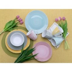 CreaTable Kombiservice »Pastello«, (Set, 16 Tlg., Kaffeeservice Und Tafelservice Im Set, Für 4 Personen), Service, Moderne Coupeform, Handgemalte Spirale -Creatable c477b1790b7fd245ac9f8243b4943bae