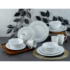 CreaTable Kombiservice »Flora«, (Set, 16 Tlg., Kaffeeservice Und Tafelservice Im Set, Für 4 Personen), Service, Weiß, Traditionelle Form Im Landhausstil, Made In Europe -Creatable c49ccf4f15009c08ceae3a133923e4c2