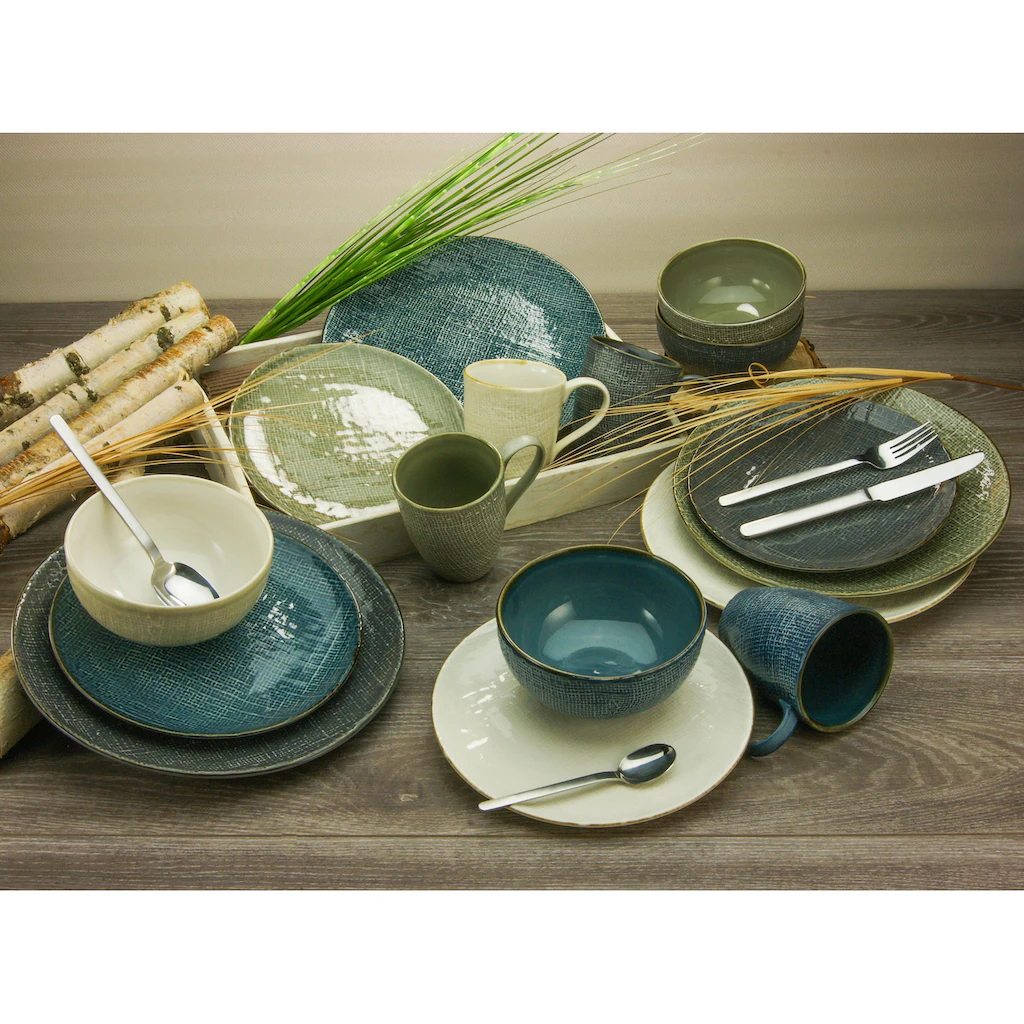 CreaTable Kombiservice »Canvas«, (Set, 16 tlg., Kaffeeservice und Tafelservice im Set, für 4 Personen), Service, Leinenstruktur, nordische Farben CreaTable Kombiservice »Canvas«, (Set, 16 Tlg., Kaffeeservice Und Tafelservice Im Set, Für 4 Personen), Service, Leinenstruktur, Nordische Farben -Creatable c4a9aedaecabae86acc73a3f97ec6653
