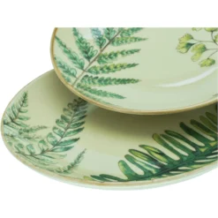 CreaTable Kombiservice »Botanica«, (Set, 16 Tlg., Kaffeeservice Und Tafelservice Im Set, Für 4 Personen), Service, Mix Aus Unifarbenem Dekor In Kombination Mit Blattmotiven -Creatable c5f649e03e78dfe39e80c940425d1a8c