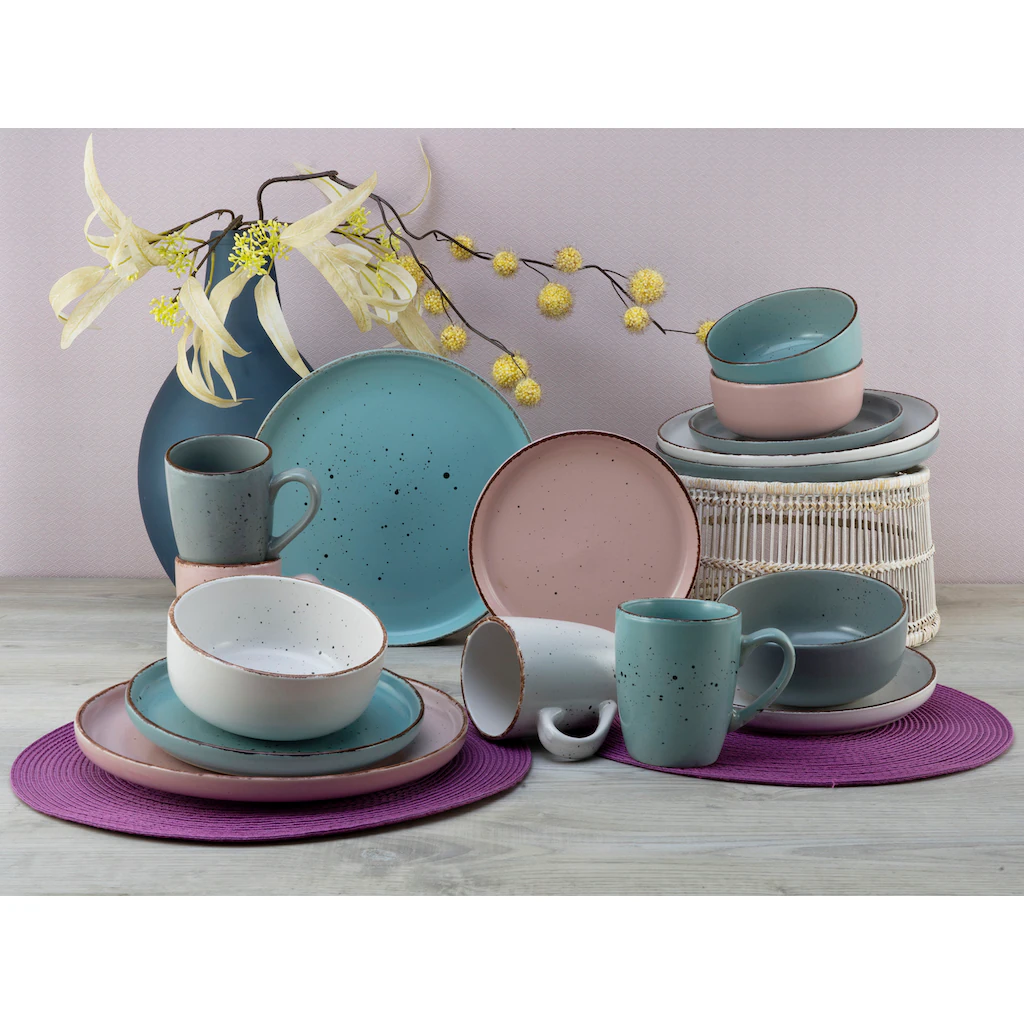 CreaTable Kombiservice »Modern Fashion«, (Set, 16 tlg., Kaffeeservice und Tafelservice im Set, für 4 Personen), Service, seidenmatte Glasur, unregelmäßige Sprenkel CreaTable Kombiservice »Modern Fashion«, (Set, 16 Tlg., Kaffeeservice Und Tafelservice Im Set, Für 4 Personen), Service, Seidenmatte Glasur, Unregelmäßige Sprenkel -Creatable cdc6d7ed108c6e13babfa0575ff7112c