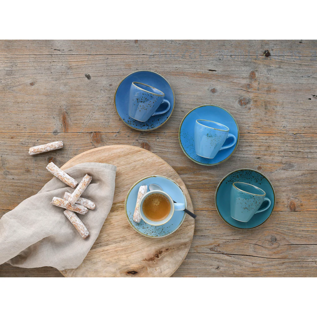 CreaTable Espressotasse »Kaffeetasse NATURE COLLECTION Aqua«, (Set, 8 tlg.), Tassen Set, aktuelle Blautöne mit Sprenkel, 4 Tassen, 4 Untertassen CreaTable Espressotasse »Kaffeetasse NATURE COLLECTION Aqua«, (Set, 8 Tlg.), Tassen Set, Aktuelle Blautöne Mit Sprenkel, 4 Tassen, 4 Untertassen -Creatable cff27491dd5b65cf89fb8016e9433bdc