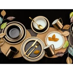 16-tlg. Kombiservice Modern Industrial In Weiß/Gold -Creatable creatable 16 tlg kombiservice modern industrial in weiss gold 6