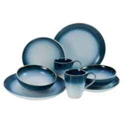 CreaTable, Cascade 23788, Serie Cascade Blau, Kombiservice 8 Teilig In Blau