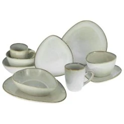 CreaTable Cloudy Offwhite Kombiservice 10 Teilig In Weiß