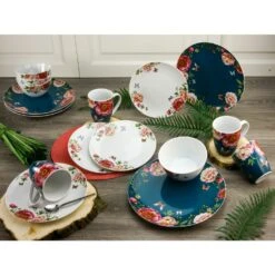 Creatable -Creatable creatable creatable enjoy roses kombiservice 16 teilig in petrol 1