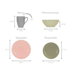 CreaTable Flora Kombiservice 16 Teilig In Mehrfarbig -Creatable creatable creatable flora kombiservice 16 teilig in mehrfarbig 3