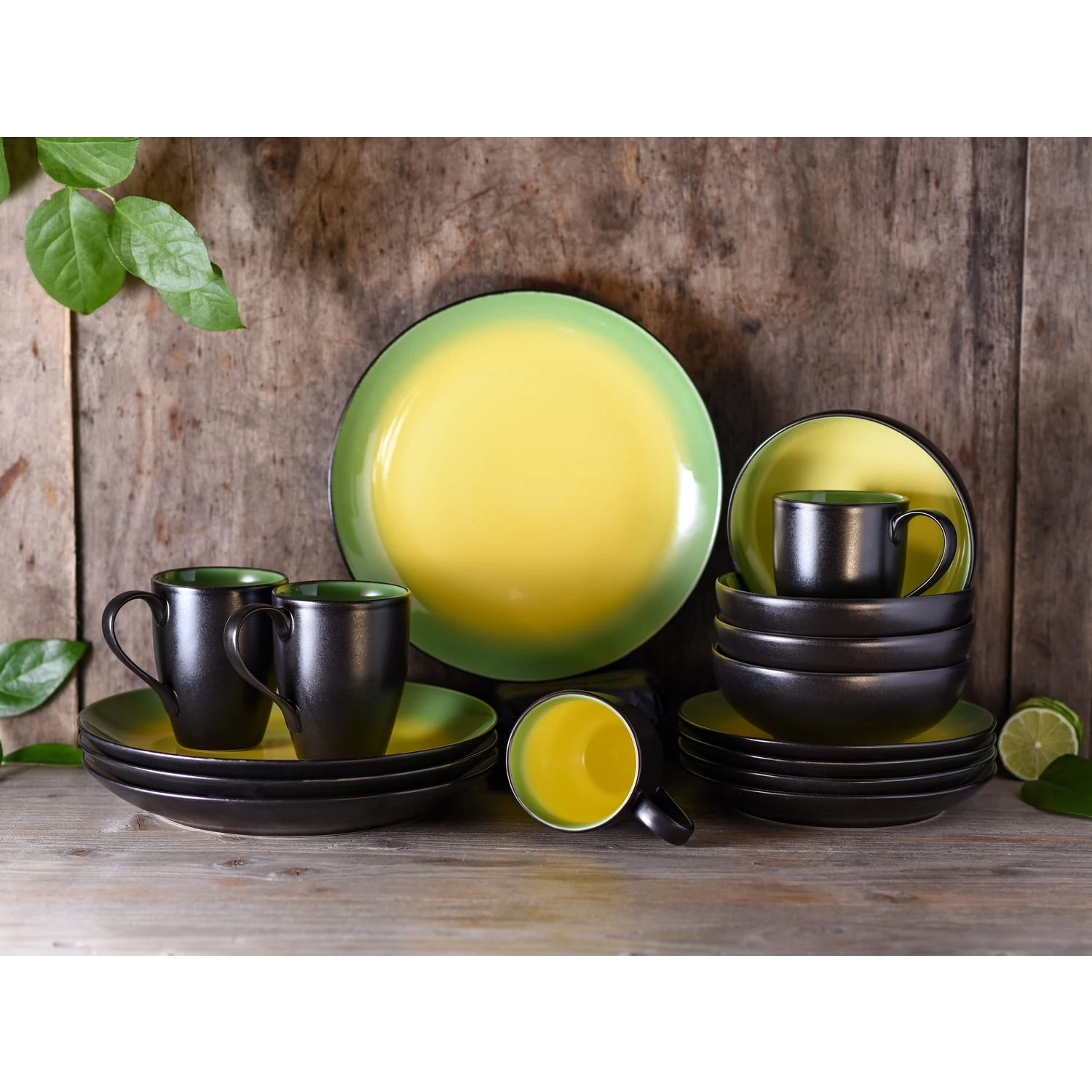 CreaTable Hot Green Kombiservice 16 teilig in Grün/Gelb/Schwarz CreaTable Hot Green Kombiservice 16 Teilig In Grün/Gelb/Schwarz -Creatable creatable creatable hot green kombiservice 16 teilig in grun gelb schwarz 1