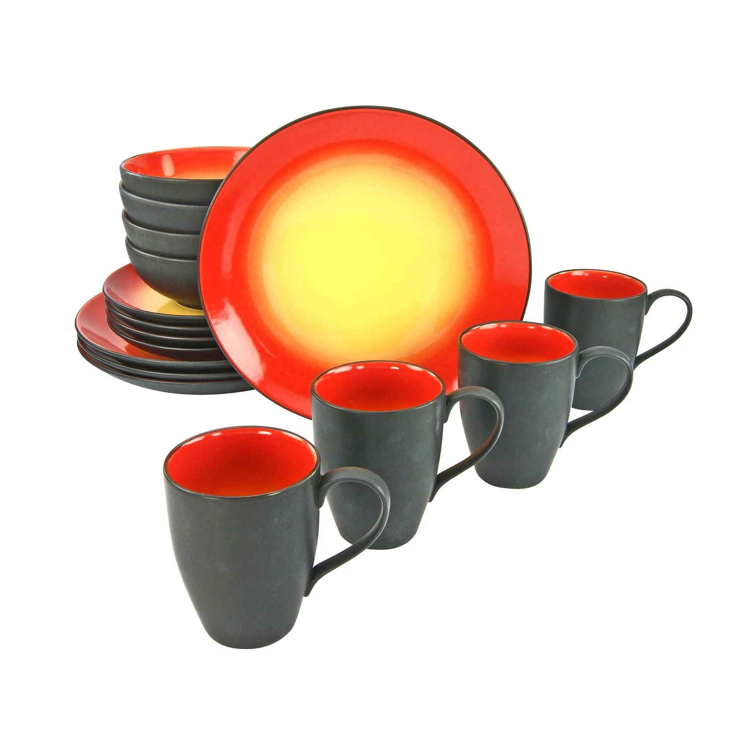 CreaTable Hot Red Kombiservice 16 teilig in Rot/Gelb/Schwarz CreaTable Hot Red Kombiservice 16 Teilig In Rot/Gelb/Schwarz -Creatable creatable creatable hot red kombiservice 16 teilig in rot gelb schwarz