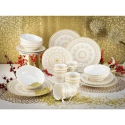 CreaTable Mandala Kombiservice 16 Teilig In Weiß -Creatable creatable creatable mandala kombiservice 16 teilig in weiss 2