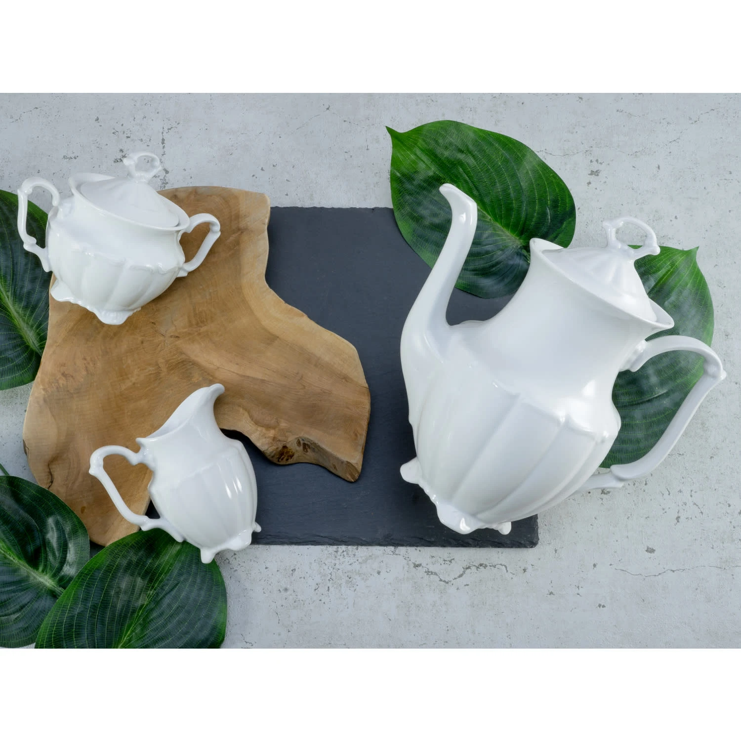 CreaTable Maria Theresia Kaffeegarnitur 3 teilig in weiss CreaTable Maria Theresia Kaffeegarnitur 3 Teilig In Weiss -Creatable creatable creatable maria theresia kaffeegarnitur 3 teilig in weiss 2