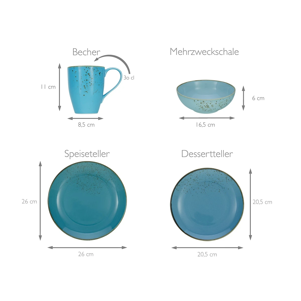 CreaTable Nature Collection AQUA Kombiservice 16 teilig in aqua CreaTable Nature Collection AQUA Kombiservice 16 Teilig In Aqua -Creatable creatable creatable nature collection aqua kombiservice 16 teilig in aqua 2
