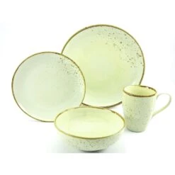 CreaTable Nature Collection Skandinavien Single Set 4 Teilig In Creme