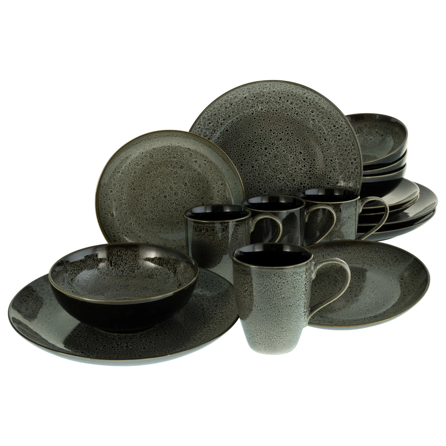 CreaTable Reactive Nostalgic Kombiservice 16 teilig in Schwarz/Grau CreaTable Reactive Nostalgic Kombiservice 16 Teilig In Schwarz/Grau -Creatable creatable creatable reactive nostalgic kombiservice 16 teilig in schwarz grau