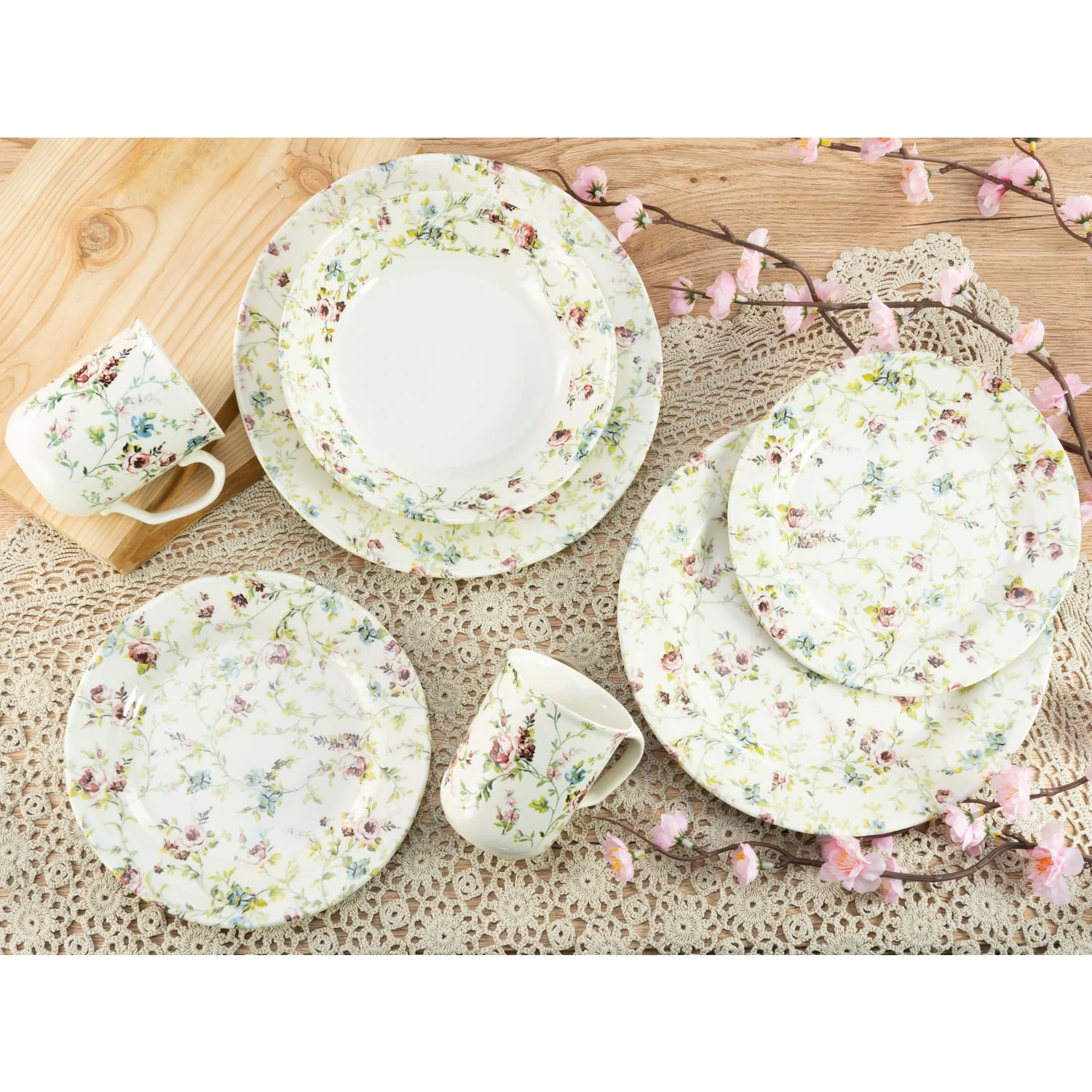 CreaTable Rose Garden Kombiservice 16 teilig in Mehrfarbig CreaTable Rose Garden Kombiservice 16 Teilig In Mehrfarbig -Creatable creatable creatable rose garden kombiservice 16 teilig in mehrfarbig 2