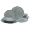 CreaTable Sofia Teller Set 12 Teilig In Grau -Creatable creatable creatable sofia teller set 12 teilig in grau