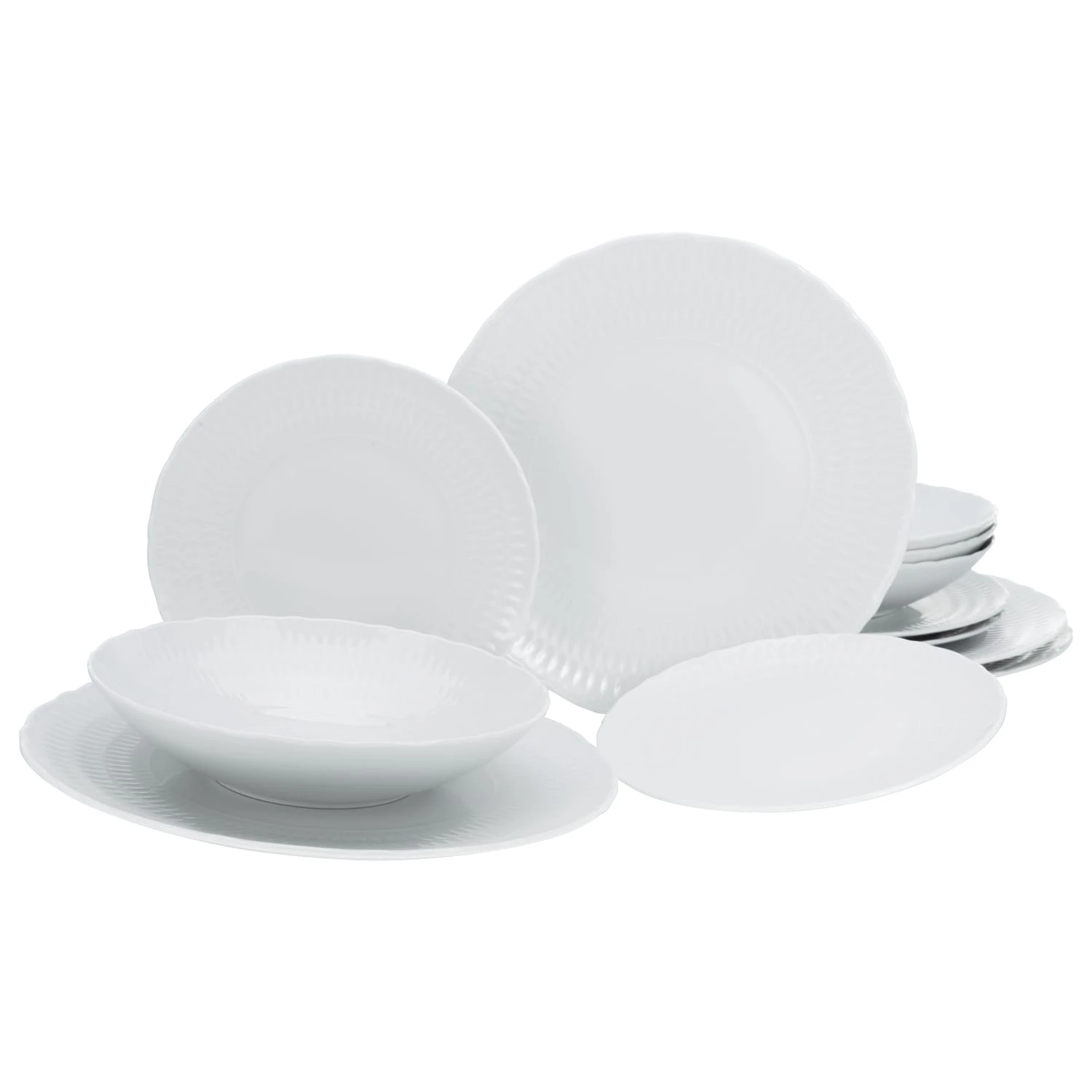 CreaTable Sofia Teller Set 12 teilig in Weiß CreaTable Sofia Teller Set 12 Teilig In Weiß -Creatable creatable creatable sofia teller set 12 teilig in weiss