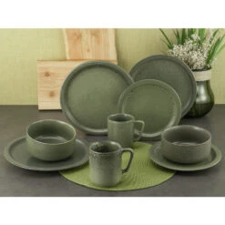 CreaTable Sylt Kombiservice 8 Teilig In Dunkelgrün -Creatable creatable creatable sylt kombiservice 8 teilig in dunkelgrun 3