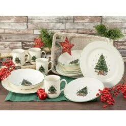 CreaTable Tannenbaum Kombiservice 16 Teilig In Creme/Grün 3 CreaTable Tannenbaum Kombiservice 16 Teilig In Creme/Grün -Creatable creatable creatable tannenbaum kombiservice 16 teilig in creme grun 1