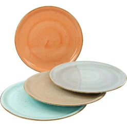 CreaTable Vintage Nature Pizzateller 30 Cm 4 Teilig In Mehrfarbig