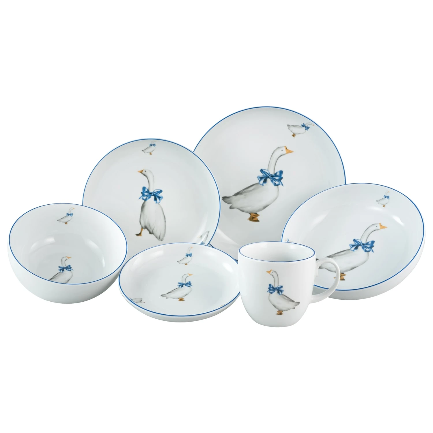 GÄNSE Gänseglück GLÜCK, Kombiservice 10 teilig in Weiß GÄNSE Gänseglück GLÜCK, Kombiservice 10 Teilig In Weiß -Creatable creatable ganse gansegluck gluck kombiservice 10 teilig in weiss