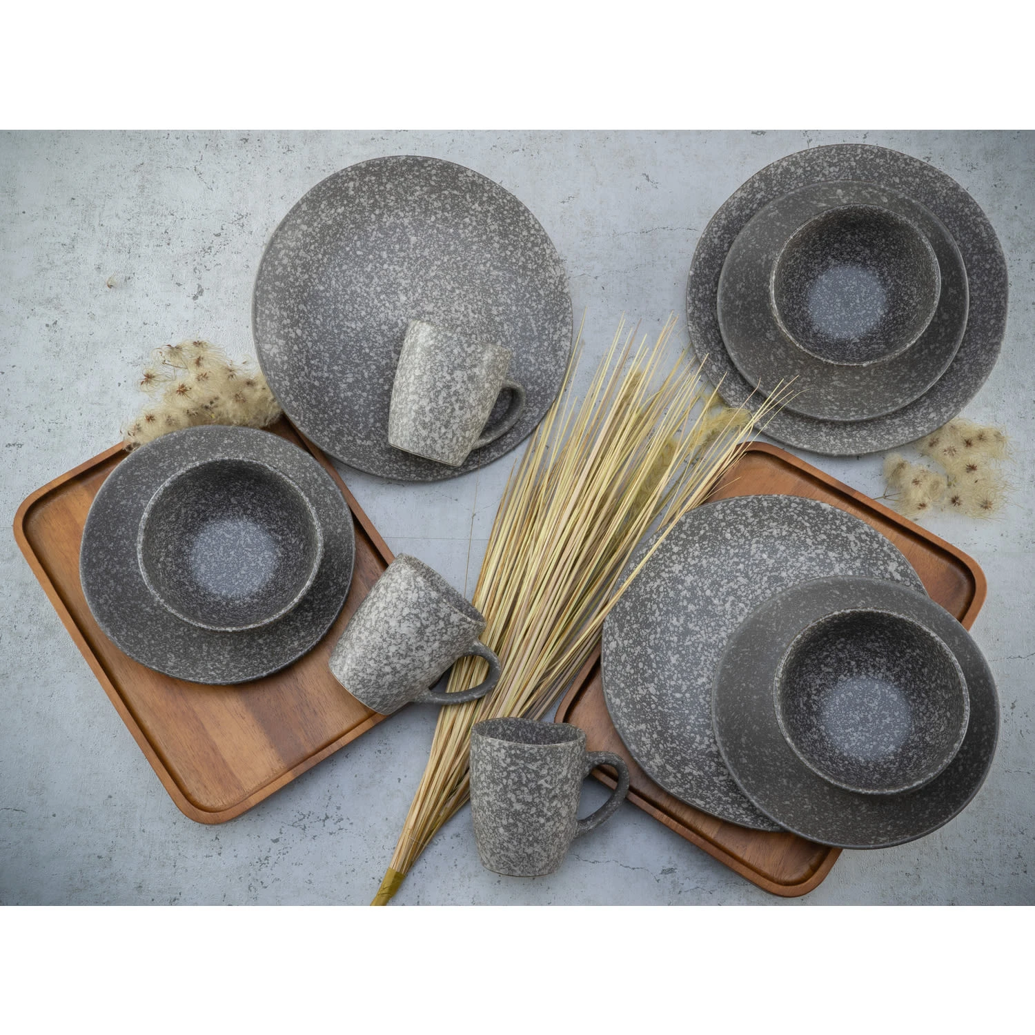 Geschirrset, Granit Kombiservice 16 teilig in Granit Geschirrset, Granit Kombiservice 16 Teilig In Granit -Creatable creatable geschirrset granit kombiservice 16 teilig in granit 2