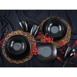 Kombiservice Black Matt 16 Teilig In Schwarz -Creatable creatable kombiservice black matt 16 teilig in schwarz 2