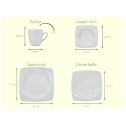 Kombiservice Celebration 16 Teilig In Weiß -Creatable creatable kombiservice celebration 16 teilig in weiss 2