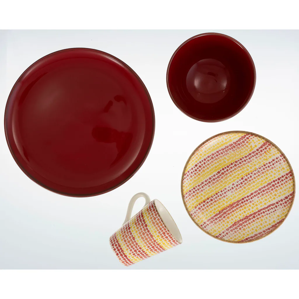 CreaTable Kombiservice »Malaga«, (Set, 16 tlg., Kaffeeservice und Tafelservice im Set, für 4 Personen), Service, mit Ethno-Motiven, Made in Europe CreaTable Kombiservice »Malaga«, (Set, 16 Tlg., Kaffeeservice Und Tafelservice Im Set, Für 4 Personen), Service, Mit Ethno-Motiven, Made In Europe -Creatable d42eb739468094c342fbfcd2c4ab7b56