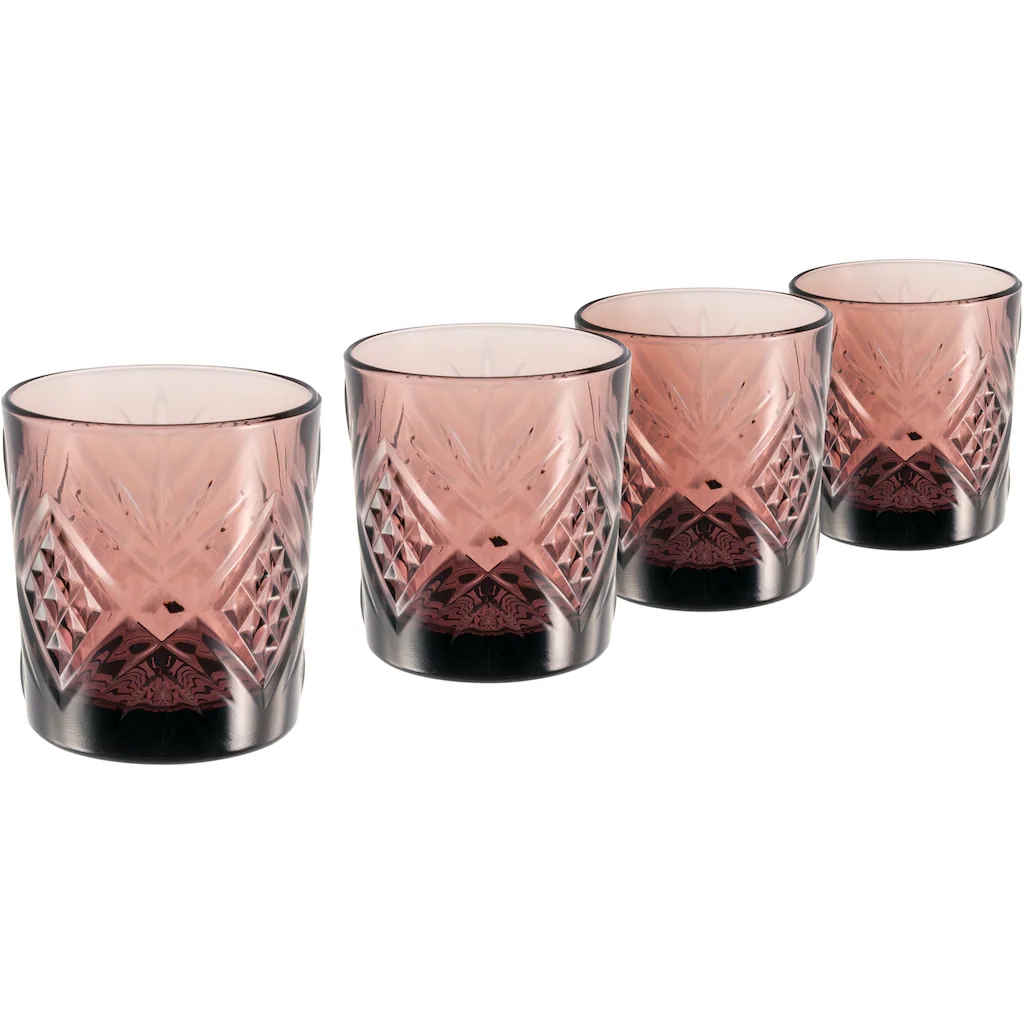 CreaTable Whiskyglas »Trinkglas Eugene«, (Set, 4 tlg.), Gläser Set, dekorative Struktur, Trendfarbe violett, 300 ml, 4-teilig CreaTable Whiskyglas »Trinkglas Eugene«, (Set, 4 Tlg.), Gläser Set, Dekorative Struktur, Trendfarbe Violett, 300 Ml, 4-teilig -Creatable ddd96909d33eeee56fb58a2a994c13e5