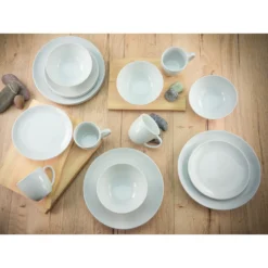 CreaTable Kombiservice »Bistrot«, (Set, 16 Tlg., Kaffeeservice Und Tafelservice Im Set, Für 4 Personen), Service, Weiß, Profi-Qualität, Zeitlos U. Funktionell, Made In Europe -Creatable e0e421a5d5157998a07a4e4dea615a84