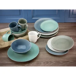 CreaTable Kombiservice »Allegra«, (Set, 16 Tlg., Kaffeeservice Und Tafelservice Im Set, Für 4 Personen), Service, Topaktuelle Coupeform, Nostalgisches Relief, Made In Europe -Creatable e36bc31c932797dde2ee7d4a1578614a