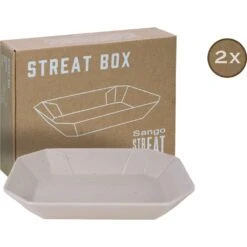 CreaTable Servierschale »Box«, 2 Tlg., Aus Steinzeug, Snackschale, Topaktueller „Street Food“ Trend, Weiß -Creatable e6f5ab780f1a699b1d48a652779cf39c