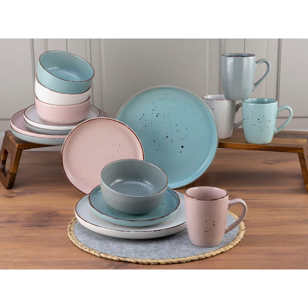 CreaTable Kombiservice »Modern Fashion«, (Set, 16 tlg., Kaffeeservice und Tafelservice im Set, für 4 Personen), Service, seidenmatte Glasur, unregelmäßige Sprenkel CreaTable Kombiservice »Modern Fashion«, (Set, 16 Tlg., Kaffeeservice Und Tafelservice Im Set, Für 4 Personen), Service, Seidenmatte Glasur, Unregelmäßige Sprenkel -Creatable e7bef717ef5d9411c4e7eb34b055d5b7