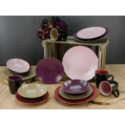 CreaTable Kombiservice »Very Berry«, (Set, 16 Tlg., Kaffeeservice Und Tafelservice Im Set, Für 4 Personen), Service, In Beerenfarben -Creatable ebf278bbdd7b89f520849456a3160fd6